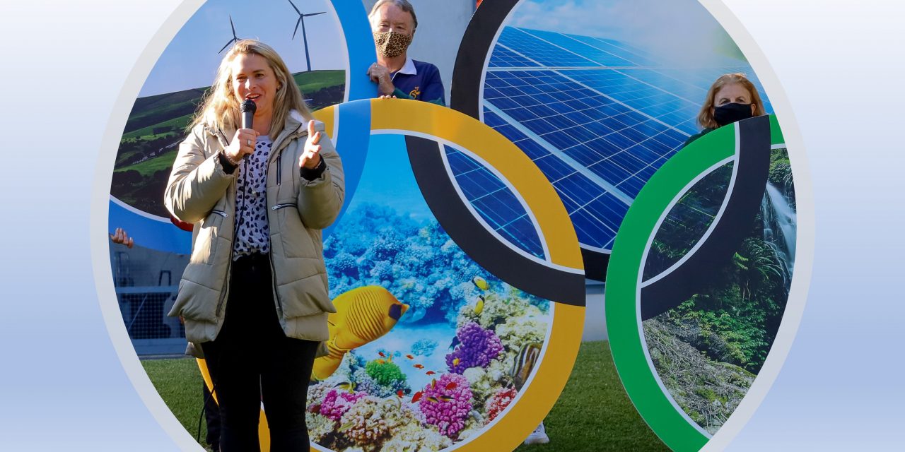 Libby Trickett joins calls for 100% renewable energy before the 2032 Olympics
