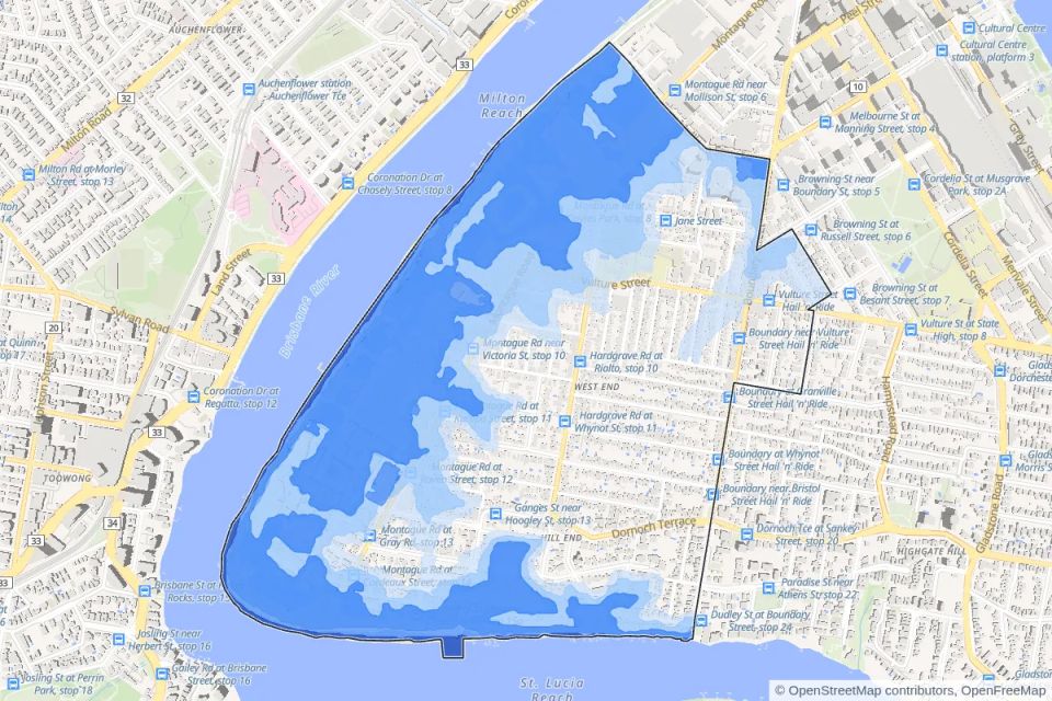 How does flooding affect West End?